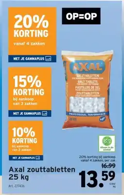 GAMMA Axal zouttabletten 25 kg aanbieding
