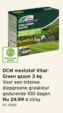 GAMMA DCM meststof Vital- Green gazon 3 kg aanbieding