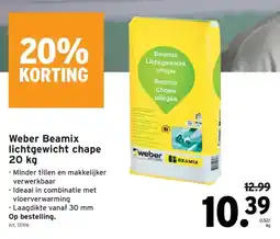 GAMMA Weber Beamix lichtgewicht chape 20 kg aanbieding