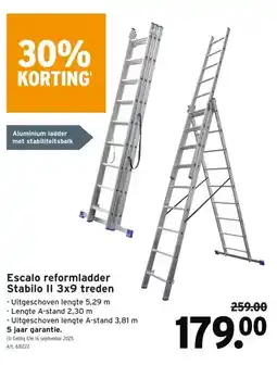 GAMMA Escalo reformladder Stabilo II 3x9 treden aanbieding