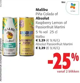 Colruyt Malibu of Absolut aanbieding