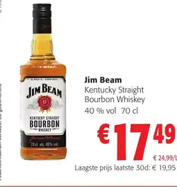 Colruyt Jim Beam Kentucky Straight Bourbon Whiskey aanbieding