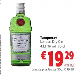 Colruyt Tanqueray London Dry Gin 43.1% vol aanbieding