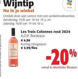Colruyt Les Trois Colonnes rosé 2024 A.O.P. Bordeaux aanbieding