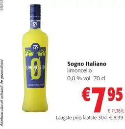 Colruyt Sogno Italiano limoncello 0,0% vol aanbieding