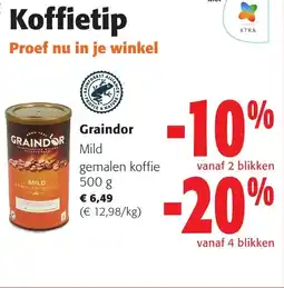Colruyt Graindor Mild gemalen koffie aanbieding