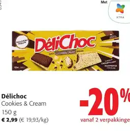 Colruyt Délichoc Cookies & Cream aanbieding