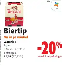Colruyt Waterloo Tripel 8% vol aanbieding