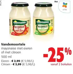 Colruyt Vandemoortele mayonaise met eieren of met citroen aanbieding