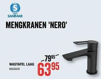 Mengkranen nero wastafel laag