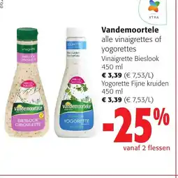 Colruyt Vandemoortele alle vinaigrettes of yogorettes aanbieding