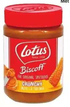 Colruyt Lotus Biscoff speculoospasta crunchy aanbieding
