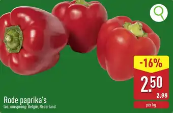 ALDI Rode paprika's aanbieding