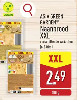 ALDI Asia green garden naanbrood XXL aanbieding