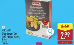 ALDI Milsani gepaneerde geitenkaasjes aanbieding