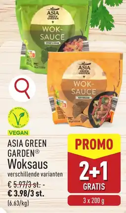 ALDI Asia green garden woksaus aanbieding