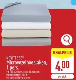 ALDI Novitesse microvezelhoeslaken aanbieding