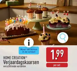 ALDI Home Creation Verjaardagskaarsen aanbieding