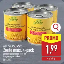ALDI All Seasons Zoete maïs aanbieding