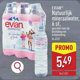 ALDI Evian Natuurlijk Mineraalwater aanbieding