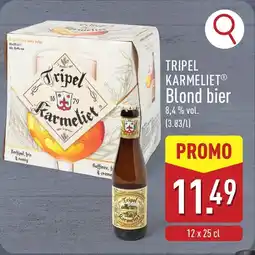 ALDI Tripel Karmeliet Blond bier 8,4% vol aanbieding