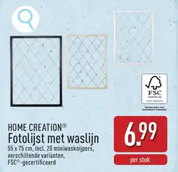ALDI Home creation Fotolijst met Waslijn aanbieding