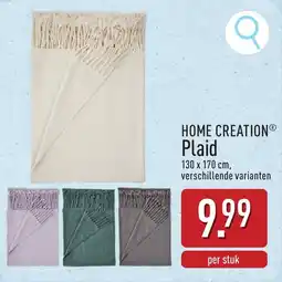 ALDI Home Creation Plaid aanbieding