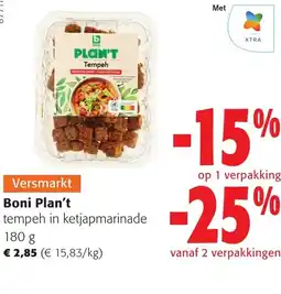 Colruyt Boni Plan't tempeh in ketjapmarinade aanbieding