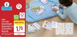 ALDI Home creationⓡ assortiment placemats en activiteiten kaarten aanbieding