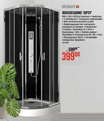 HandyHome Douchecabine gipsy aanbieding