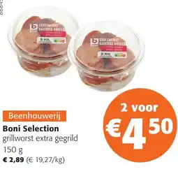 Colruyt Boni Selection grillworst extra gegrild aanbieding