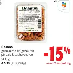 Colruyt Besana gesuikerde en gezouten pinda's & cashewnoten aanbieding