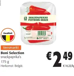 Colruyt Boni Selection snackpaprika's aanbieding