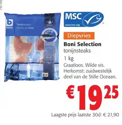 Colruyt Boni Selection tonijnsteaks aanbieding