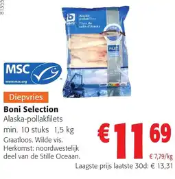 Colruyt Boni Selection Alaska-pollakfilets aanbieding