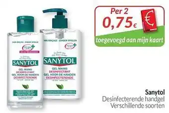Intermarché Sanytol desinfecterende handgel aanbieding