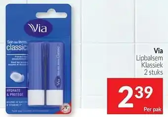 Intermarché Via lipbalsem klassiek aanbieding