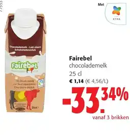 Colruyt Fairebel chocolademelk aanbieding