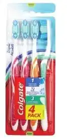 Colruyt Colgate Tandenborstel Triple Action 4 stuks aanbieding