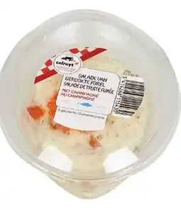 Colruyt Salade van gerookte forel met champagne aanbieding