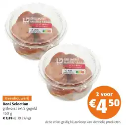Colruyt Boni Selection grillworst extra gegrild 150 g aanbieding