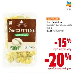 Colruyt Boni Selection Saccottini burrata en rucola 250 g aanbieding