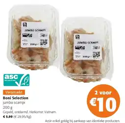 Colruyt Boni Selection jumbo scampi 200 g aanbieding
