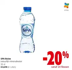 Colruyt SPA Reine natuurlijk mineraalwater 33 cl aanbieding
