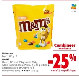 Colruyt M&M’s Peanut 330 g aanbieding