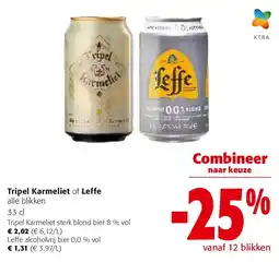 Colruyt Tripel Karmeliet sterk blond bier 8 % vol aanbieding