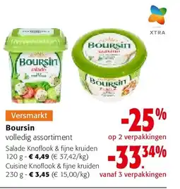 Colruyt Boursin Salade Knoflook & fijne kruiden 120 g aanbieding
