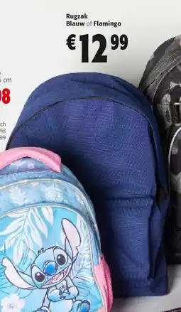Colruyt Rugzak Blauw of Flamingo aanbieding