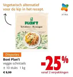 Colruyt Boni Plan't veggie schnitzels aanbieding