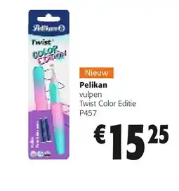 Colruyt Pelikan vulpen Twist Color Editie aanbieding